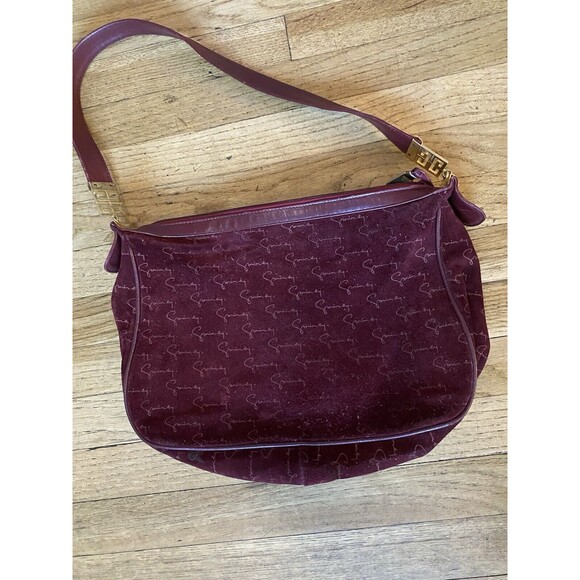 Givenchy Shoulder Bag Suede Leather Red Purse Made in Spain - Picture 7 of 12